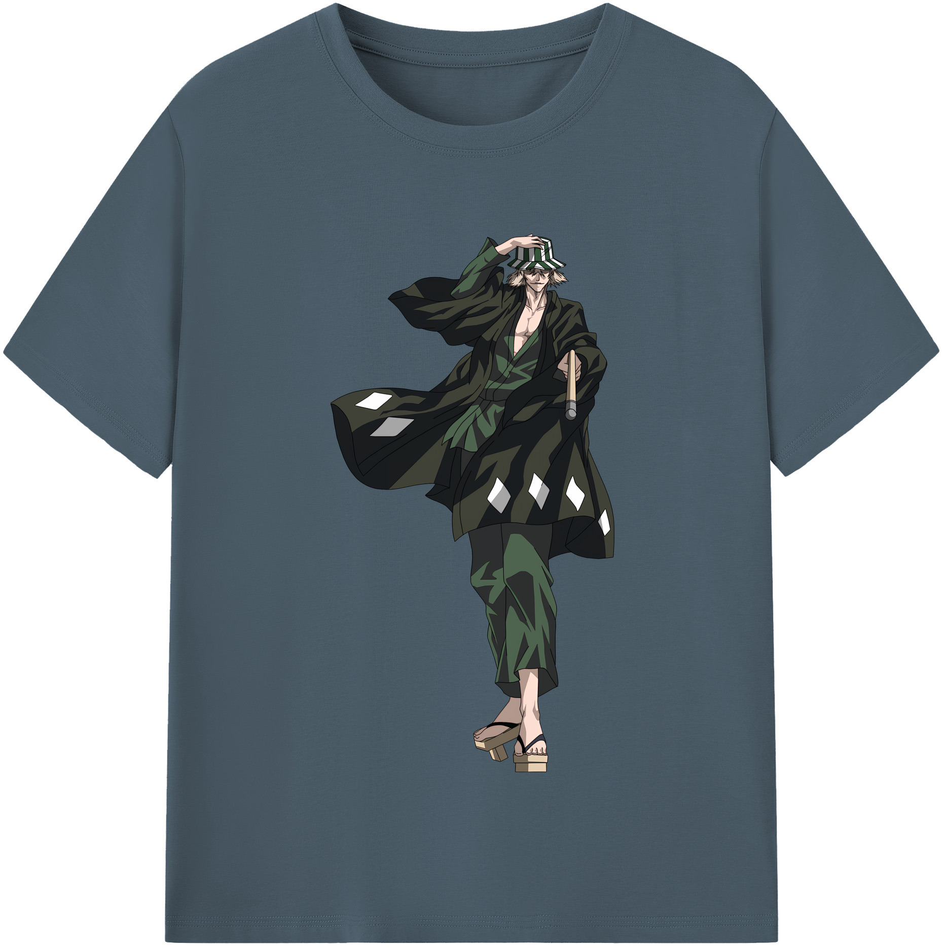 （画像用） "ブリーチ 浦原 喜助（うらはら きすけ） BLEACH Urahara Kisuke " 綿100％半袖Tシャツ（フロントプリント）